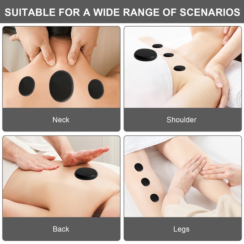 Hot Stone Massage Set, 9 Pieces Basalt Massage Stones, Large