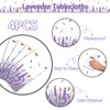 PTECDROTS 4Pcs Lavender Tablecloths Rectangle Purple Flower Table Cloths Butterfly