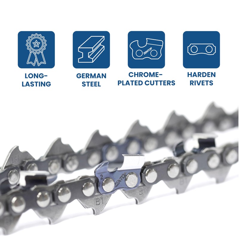 ZENTOP 18 Inch Chainsaw Chain, 325" Pitch, 050" Gauge, 72
