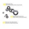 260pcs[9 Sizes] Black Starlock Internal Tooth Lock Washers Assortment Kit,