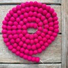 Pink Mini Felt Ball Garland Valentines Pom Pom Garland, 6