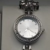 CHARTER CLUB SILVER-TONE CRYSTAL FLOWER LADIES QUARTZ WATCH 25 MM