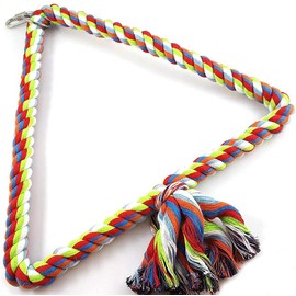 Litewoo Triangle Bird Swing Toy Cotton Rope Perches for Parrot Budgie Parakeet Cockatiel Conure Finch Lovebird
