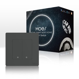 MOES Star Ring Series Smart Lichtschalter(ohne Neutralleiter)- ZigBee Smart Wireless Wall Switch mit Szenensteuerung Benötigen Sie Zigbee 3.0 MOES Hub,Kompatibel mit Alexa und Google Assistant