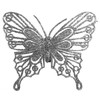 Gem Imports Silver Glitter Clip On Butterfly Christmas Tree Decorations