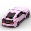 BeeEtMoc Custom Building Block Sports Car Set, Pink and Black,