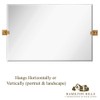 Hamilton Hills 20x30 inch Pivot Wall Mirror Including Brushed Gold