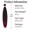 AFNOTE Braiding Hair Pre Stretched,Ombre Braiding Hair Extensions for Women