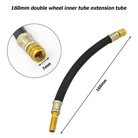 JNNJ 2 x Rubber Valve Extension Tyres, Tyre Valve Extension Adapter, Standard Valve Extension for Car Valve, Lorry, Motorcycle, Trailer, Bicycle (160 mm)