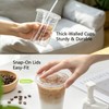 200Pack 16 oz Plastic Cups with Lids and Straws for