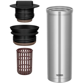 Thermos TTD-1000 SBK Stainless Steel Pot with Tea Pack Holder 3.3 gal (1 L) Stainless Black