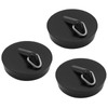 FINDIR 3 Pack Sink Drain Plug, Universal Drain Plug, Black