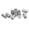 10Pcs Coupling Nut Round Rod Connector Female Thread 304 Stainless