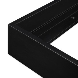 Ampersand Art Supply Floaterframe Readymade Frame for Flat and 1 1/2" Deep Wood Panel and Canvas Artwork, Paintings, Prints, and More, 5"x7", Black Thin