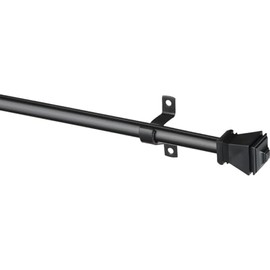 Kenney MFG KN366/5 Amel Cafe Curtain Rod, 28"-48", Black