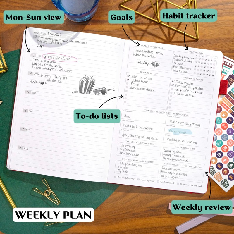 Legend Planner PRO – Undated Weekly & Monthly Life Planner