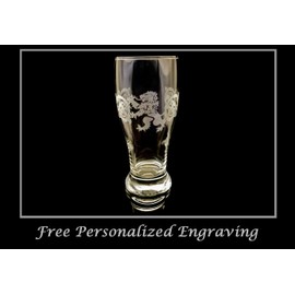 Lion Rampant Celtic Pint Glass, Free Personalization