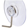 Merriway BH01993 (6 Pcs) Clear Plastic Suction Wire Hook, 45mm