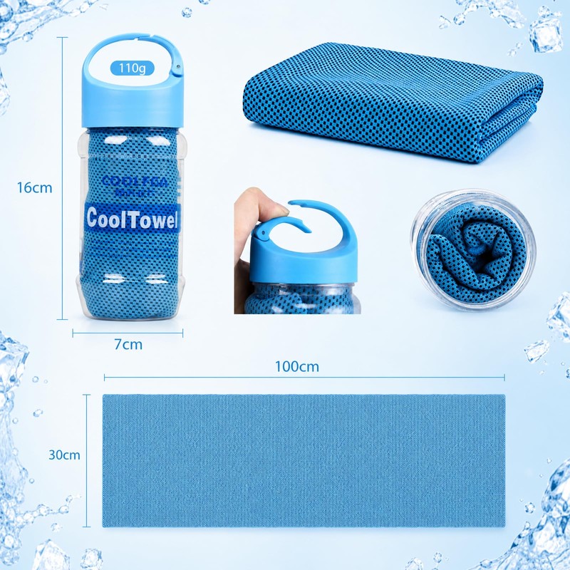 Boyfield Cooling Towel for Neck, Microfibre Ice Cold Towel 30x100cm