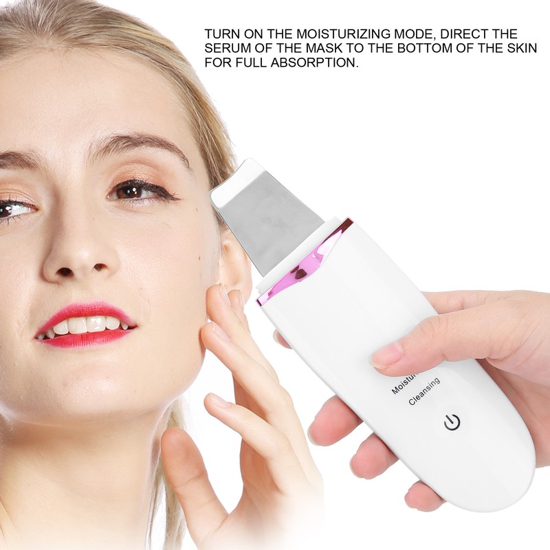 Ultrasonic Skin Scrubber Blackhead Removal Pore Cleaning Face Spatula for