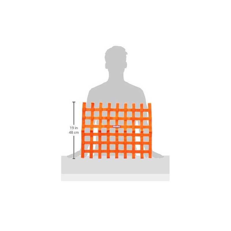 RaceQuip 721045 Orange Ribbon Style Race Car Window Net
