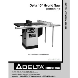Delta 36-714 10" Hybrid Saw Instructions Manual