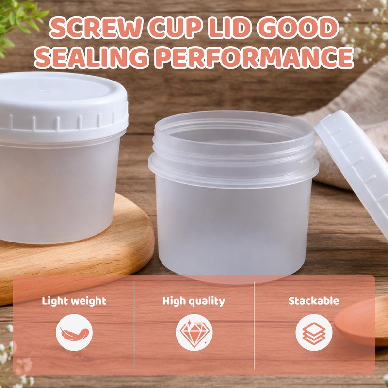 Gubilacrum Sauce Pots, 12 Small Containers with Lids for Food