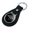 Graphics and More Panther Face Black Leather Keychain