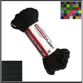 Paracord Planet 550 Cord Type III 7 Strand Paracord 100 Foot Hank - Black