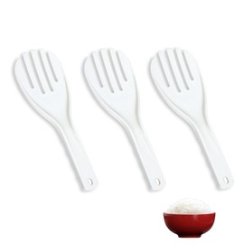NXPpiULeh 3 Pcs Rice Spoon White Jumbo Large Plastic Rice Spatula Fork-Like for Kitchen, 10" (25.5 cm) Long