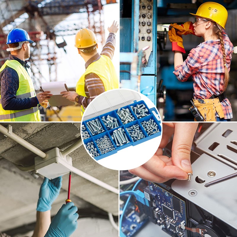 BAAB FASTENER Assorted Nuts and Bolts, M4 M5 M6 Machine