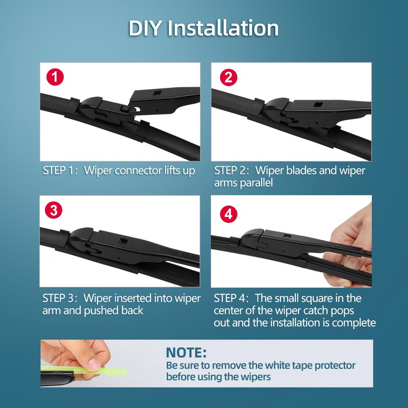 DECARTON 3 Wiper Blades for 2018-2022 Toyota CHR C-HR Replacement