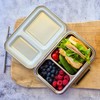 EcoCocoon Bento Lunch Boxes - 2 Compartment, Emerald Green