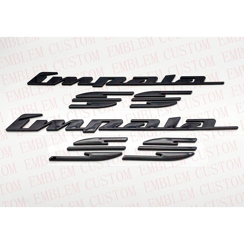 Pair Set 1994-1996 Impala Ss Emblems Rear Quarter Panel 3D