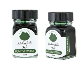Monteverde 60ml Gemstone Fountain Pen Ink Bottle (30ml Malachite G309MA Ink Bottle - Pack of 2)