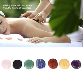 7pcs piedras de chakra de cristal de cuarzo natural cristales pulidos que curan la rebanada de energía de siete chakra irregular