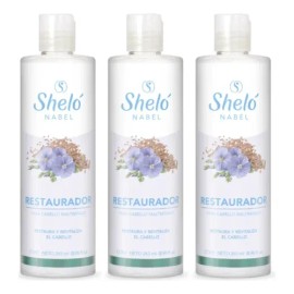 Pack 3 Restaurador Para Cabello Maltratado 265ml Shelo Nabel