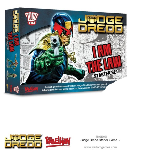Warlord Judge Dredd I Am The Law Starter Set Miniatures Table Top War Game 651510001, Unpainted