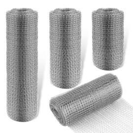 WZYTEU Vole Grid, Stainless Steel Wire Mesh, Fine Mesh, Metal Wire Mesh, for Raised Beds (21 cm × 3 m/15.2 cm × 3 m/12.7 cm × 3 m) Pack of 3