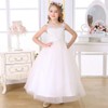 Bow Dream Lace Flower Girl Dress Wedding Junior Bridesmaid Elegant