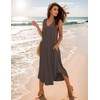 Pylnily Women's Summer Dresses Casual Sleeveless Maxi Dresses V Neck