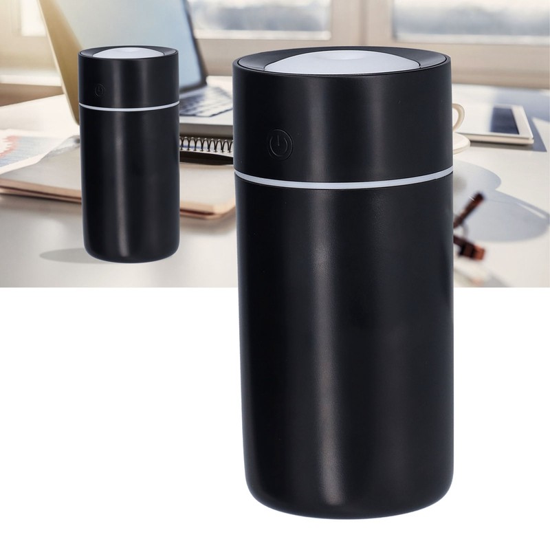 Colorful Mini Humidifier Desktop Car Air Humidifier Black USB Powered