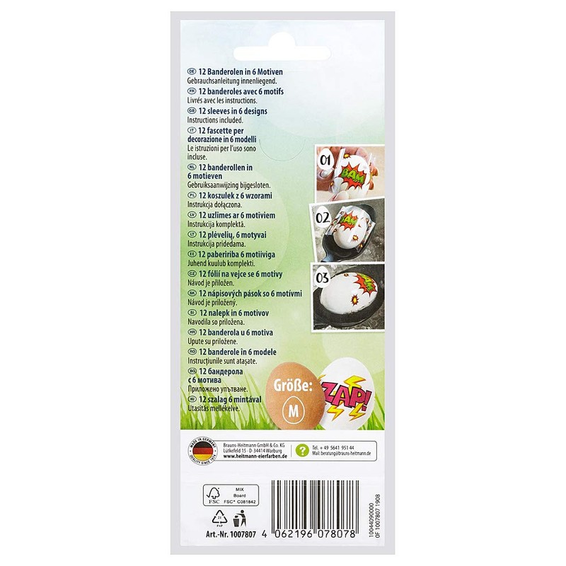 Heitmann Eierfarben Sound Eggs Decorative Banderoles, 12 g