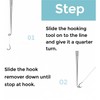 6.8 Inch Fishing Hook Remover Stainless Steel Fishhook Dehooker Hook