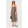 Ganni Women's Printed Cotton Midi Strap Dress, Leopard, 10