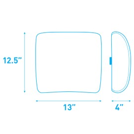 Comfy Orthopedic Ergonomic & Portable Lumbar Support Back Seat Cushion for Car and Office Made of 100% Memory Foam