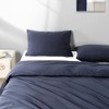 2 Pack Microfiber Zipper Pillowcases, Soft Comfortable Not Shrink Navy