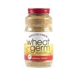 Kretschmer Original Toasted Wheat Germ Boost Your Food 12 Ounce Glass Jar (Pack of 4)