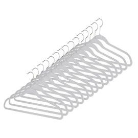 Whitmor Flocked Suit Hangers Set of 15 Glacier Gray