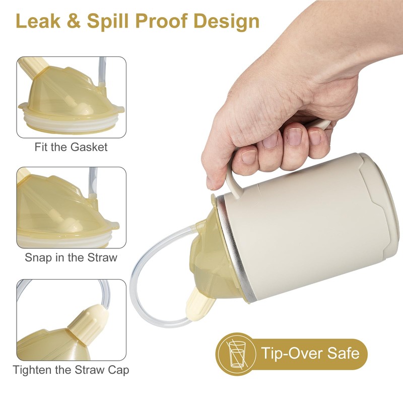 VOPHIA Senior Water Cup Sippy Cups for Elderly, 13.5oz Spill